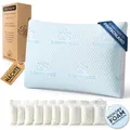 Produktbild: Memory Foam Nackenkissen - Kopfkissen 40x80 höhenverstellbar - Ergonomisches orthopädisches Kopfkissen Nackenschmerzen Rücken und Seitenschläfer - Premium Füllung Anti Schnarch - richtige Höhe finden