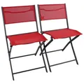 Produktbild: Ambia Garden Gartenstuhl-Set, Rot, Metall, Textil, 45x79x46 cm, klappbar, UV-beständig, regenabweisend, abwischbar, Gartenmöbel, Gartenstühle, Gartenklappstühle