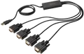 Produktbild: DIGITUS DA-70159 - USB 2.0 Konverter, A Stecker auf 4x RS-232
