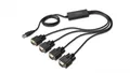 Produktbild: Konwerter/Adapter USB 2.0 do 4x RS232 (DB9) z kablem 1,5m DA-70159