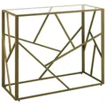 Produktbild: Beliani Konsolentisch, Gold, Transparent, Glas, 100x85x40 cm, Wohnzimmer, Wohnzimmertische, Konsolentische