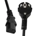 Produktbild: Euro Schuko Stecker Strom Kordel Zum IEC C13 Stecker Anschlusskabel Kabel 1.8m-2m [1.8 Meter/1,8m-2m]