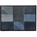 Produktbild: Schöner Wohnen FUßMATTE Manhattan, Blau, Grau, Schwarz, Türkis, Textil, Abstraktes, rechteckig, 50x70 cm, rutschfest, Teppiche & Böden, Fuß & Stufenmatten, Fußmatten und Schmutzfangmatten