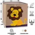 Produktbild: Lifeney Kinder Aufbewahrungsbox Löwe dunkel Kinderzimmer Spielkiste Spielzeugbox