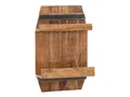 Produktbild: Woodkings Wandregal aus Holz 45x70 cm – Hängeregal Barrel im rustikalen Fassdesign mit 2 Ablagen