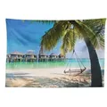 Produktbild: Abakuhaus Wandteppich aus Weiches Mikrofaser Stoff Für das Wohn und Schlafzimmer, rechteckig, Strand Karibik Tropical Coast bunt 230 cm x 140 cm