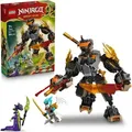 Produktbild: LEGO NINJAGO Coles Action-Mech und Drachen-Zane - Ninja Spielzeug für Jungen und Mädchen - Modellbau mit Actionfigur, 3 Minifiguren und Schwerter... - Bronze