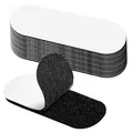 Produktbild: peiqiup Klettverschluss Selbstklebend (15 Stück), Klettband Selbstklebend Extra Stark Schwarz, Für Wände,Tür,Kunststoffe,Boden,Gläser,Metalle, 3 * 10cm, Schwarze ovale Form