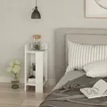 Produktbild: Decortie - Elos Modern Nachttisch Linkes Modul Weiß 25cm Narrow - White