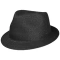 Produktbild: Stetson Plain Toyo Trilby Strohhut Unifarbener Klassischer Hut UV-Schutz 40+ Damen Herren Frühling Sommer schwarz XL (60-61 cm)