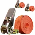 Produktbild: Baumarktplus - 2 Stück Spanngurte Mit Ratsche Zurrgurt 6m 1000kg 1-tlg Zur Ladungssicherung