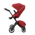 Produktbild: Stokke Xplory X, Ruby Red – Eleganter Kinderwagen – Anpassbarer Komfort für Baby & Eltern – Polsterung, Sicherheitsgurt & reflektierender Reißverschluss für mehr Sicherheit – Im Nu faltbar