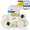 Produktbild: Feluna® Öko Trocknerbälle XXL 6er Set 100% Schafswolle für Wäschetrockner - Natürlicher Weichspüler Waschbälle für Daunenen, Baumwolle und vieles mehr