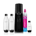 Produktbild: sodastream Wassersprudler Terra Black Value Pack x3 mit 2 1 l und 1 Flasche à 1/2 l spülmaschinenfest und 1 Quick Connect Zylinder, Acryl, Schwarze Erde