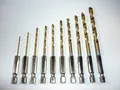 Produktbild: 10 tlg. Bit-Bohrer Set 1,5 - 6,0mm HSS-Titan