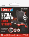 Produktbild: tesa® Ultra Power Lock Stripes schwarz, 4 Streifen à 5 cm, wetterfest, Haltekraft bis 4 kg 664387