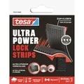 Produktbild: Tesa - Ultra Power Lock Strips - Selbstklebende Klettband-streifen Mit Extrem Starkem Klettverschluss - Wetterfest, Uv- Und Temperaturbeständig - Klebeband Für Innen- Und Außen - 4 Stück - 50 X 25 Mm