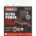 Produktbild: Tesa - Ultra Power Lock Strips - Selbstklebende Klettband-streifen Mit Extrem Starkem Klettverschluss - Wetterfest, Uv- Und Temperaturbeständig - Klebeband Für Innen- Und Außen - 4 Stück - 50 X 25 Mm