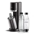 Produktbild: Sodastream Duo Black Karbonator Mit 2 Flaschen 1 Glas E 1 Pet 1 Lt Zylinder Gas