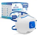 Produktbild: VEVOX® FFP1 Maske mit Ventil – 5er, 10er oder 20er Set – Staubmaske – Atemschutzmaske – Staubschutzmaske – Feinstaubmaske – Atemschutz