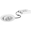 Produktbild: Brumberg 39461073 LAKIL-R LED-Einbaustrahlerset 230 V AC, 6 W, 38°, 470 lm, 3.000 K - 1.800 K, rund, schwenkbar, dim2warm, Phasenabschnitt dimmbar, weiß matt