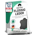 Produktbild: Emma Grün® Flüssigleder Reparatur Set Schwarz [1x7ml] - Leder Kratzer entfernen für Risse & (Brand-) Löcher - Leder Reparatur Set - Lederpflege Set für Sofa & Autositze - Kunstleder Reparaturset