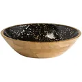 Produktbild: Schale Mango, Schwarz, Gold, Mokka, Holz, Mangoholz, rund, 37x9x37 cm, Essen & Trinken, Geschirr, Schalen & Schüsseln, Schalen