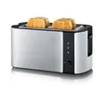 Produktbild: 1 bis 12x SEVERIN 4-Scheiben-Toaster AT 2590, Edelstahl / schwarz BIS 17% RABATT