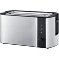 Produktbild: Severin AT 2590 Doppel-Langschlitztoaster mit Brötchenaufsatz Edelstahl, Schwarz