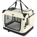 Produktbild: Hundebox faltbar, Hundetransportbox robust für Katze & Hunde 50x35x36 cm s Beige - Vounot
