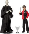 Produktbild: Mattel Harry Potter GNR38 - Sammlerpuppe 2er Pack, Geschenkset mit Voldemort-Puppe (ca. 30 cm), Harry Potter-Puppe (ca. 26 cm), mit Kleidung und Zauberstäben nach Vorlage der Filme, ab 6 Jahren