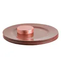 Produktbild: 12 Stück Metallic Ladegerät Platten Set Luxe Tisch unter Platte Rose Gold