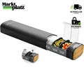 Produktbild: Tablettenbox 7 Tage Metall Pillendose Organizer mit Ersatzdichtung Schwarz