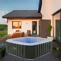Produktbild: Arebos - Whirlpool automatisch aufblasbar In & Outdoor 6 Personen 208 cm led Leuchtband 130 Massaged�sen 1000 Liter Inkl. Abdeckung Bubble Spa &