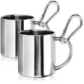 Produktbild: 2x Edelstahl-Kaffeebecher - Thermotrinkbecher aus hochwertigem Edelstahl - 260ml