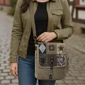Produktbild: Sunsa Damen Umhängetasche. Canvas Messenger Tasche. Schultertasche Patchwork