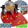 Produktbild: Bingo Spielset 90 Kugeln Trommel Karten Chips Familienspiel