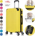 Produktbild: Flexot® F-2045 | 24 Zoll Koffer, Größe L, Reisekoffer, Trolley mit Teleskopgriff, Hartschalenkoffer, Reisegepäck, robust, 360° Rollen, Zahlenschloss