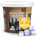Produktbild: 80 x 2-Phasen Reinigungstabletten für Jura Kaffeevollautomaten - Coffeeano Reinigungstabs für Jura Kaffeevollautomaten - Reiniger für Kaffeemaschinen