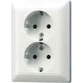 Produktbild: JUNG Schuko Zweifachsteckdosee AS5020UWW AS 500/A plus alpinweiss AS5020UWW (AS5020UWW)