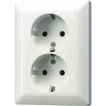 Produktbild: JUNG Schuko Zweifachsteckdosee AS5020UWW AS 500/A plus alpinweiss AS5020UWW (AS5020UWW) - Weiß