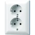 Produktbild: Jung AS5020UWW SCHUKO Zweifachsteckdose, 16 A, 250 V , alpinweiß