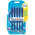 Produktbild: Papermate Kugelschreiber FlexGrip Ultra RT 2027755, Gehäuse blau, Schreibfarbe blau, 5 Stück