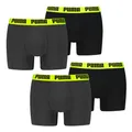 Produktbild: PUMA Herren Boxer Boxershorts Shorts Unterhosen Comfort Stretch 4er Pack, Wäschegröße:M, Artikel:-010 Dark Grey Melange/Yellow