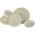 Produktbild: Creatable Tafelservice Uno Emiliana, Creme, Rosa, Keramik, 12-teilig, lebensmittelecht, stapelbar, Essen & Trinken, Geschirr, Geschirr-Sets, Tafelservice