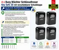 Produktbild: 4 x Burg Wächter Schlüsseltresor Key Safe 30 SB mit verschiebbarer Schutzklappe