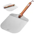 Produktbild: SILBERTHAL Pizzaschieber Edelstahl 30cm - Griff aus Akazienholz - Pizzaschaufel - Spülmaschinenfest - Robuste Pizzapfanne