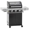 Produktbild: RÖSLE Gasgrill BBQ-Station VIDERO G3-S Schwarz, Grill mit 3 Edelstahlbrennern, extra Primezone und Seitenbrenner, klappbare Seitentische, VARIO+, pulverbeschichteter Stahl