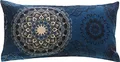 Produktbild: Erwin Müller Kissenbezug, Kissenhülle Flanell - Mandala - mollig warm, temperaturregulierend, mit praktischem Reißverschluss - dunkelblau Größe 40x80 cm