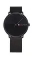 Produktbild: Tommy Hilfiger Analog Quarzuhr für Herren mit Schwarzes Edelstahl-Mesh-Gliederarmband - 1791464